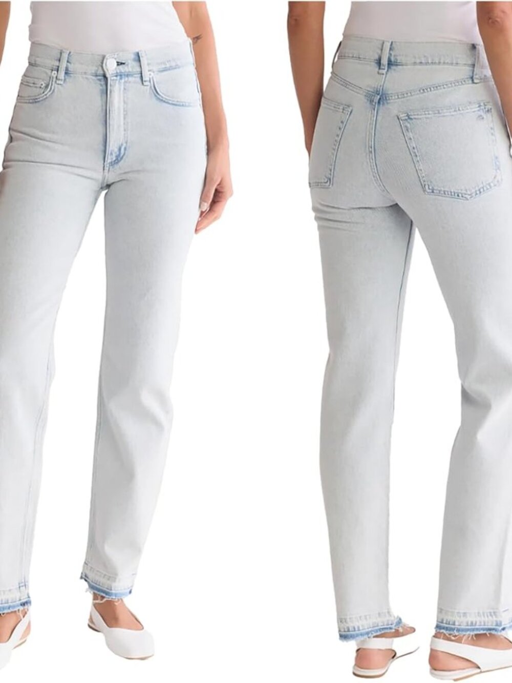NWT Rag & Bone Hattie Mid Rise Full Length Straight Leg Jeans Raquel Light Wash